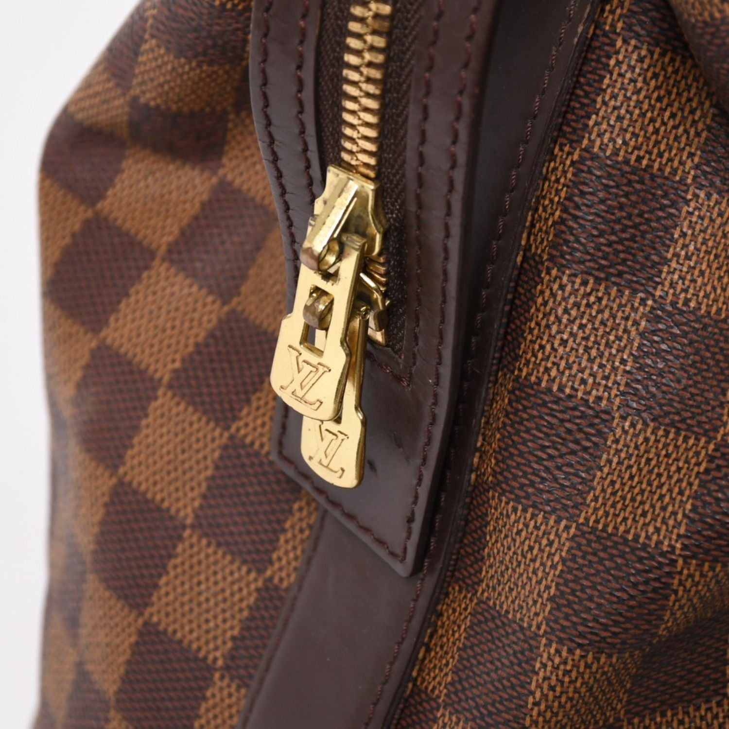 Louis Vuitton Chelsea Tote Bag Damier Ebene Canvas Brown Gold — view 4