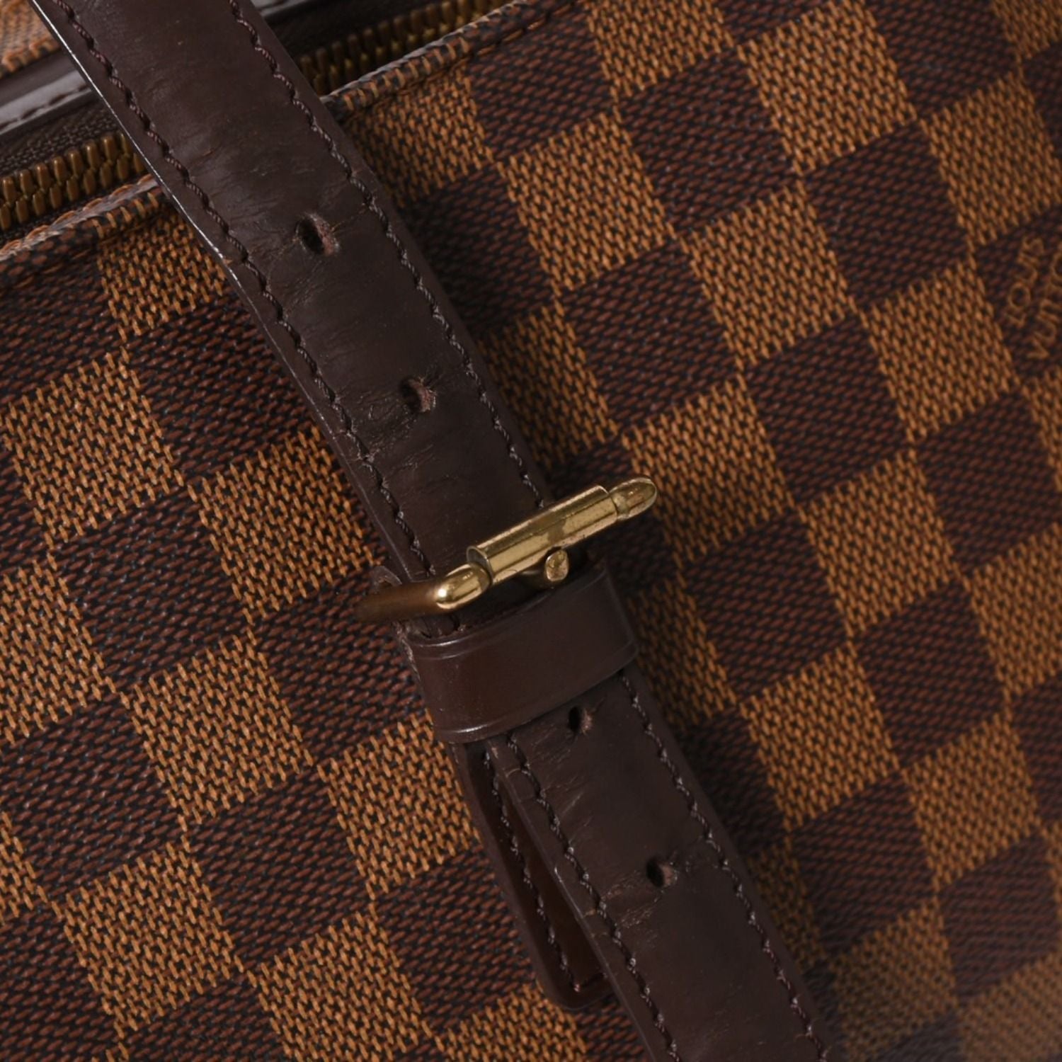Louis Vuitton Chelsea Tote Bag Damier Ebene Canvas Brown Gold — view 8