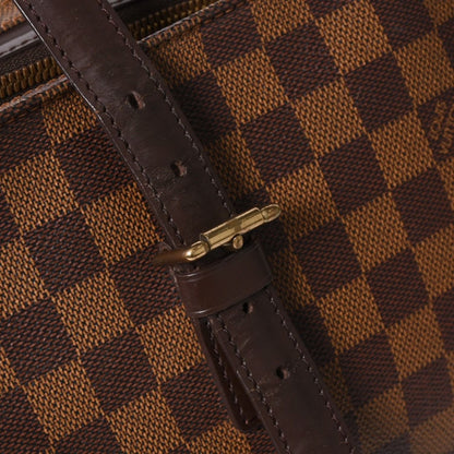 Louis Vuitton Chelsea Tote Bag Damier Ebene Canvas Brown Gold — view 8