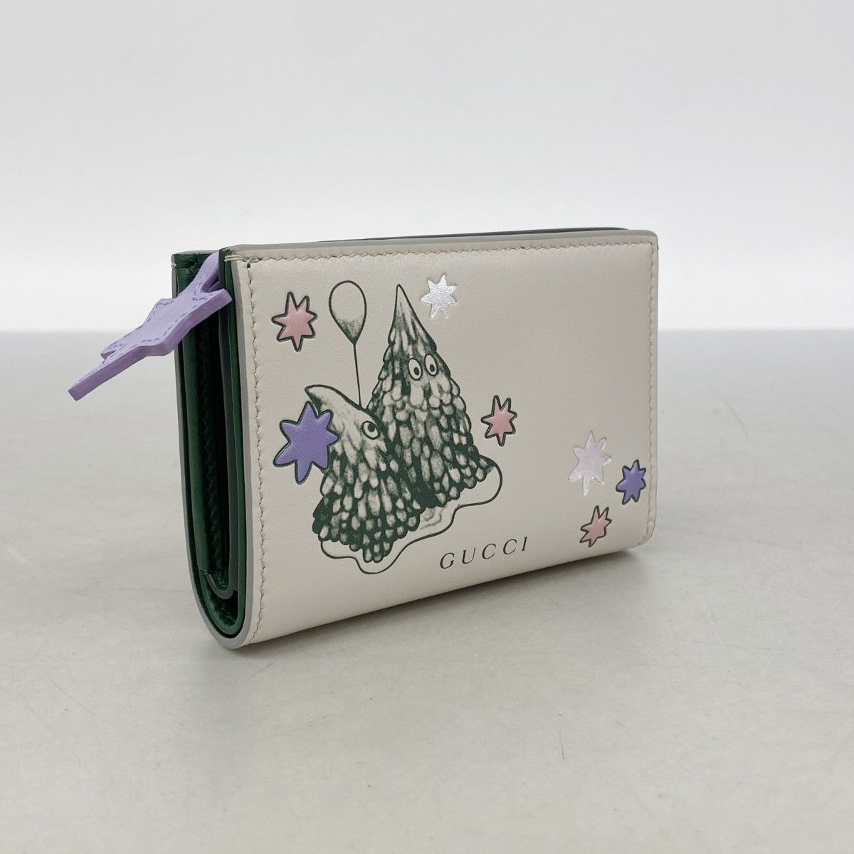 Gucci Wallet Leather Beige Multicolor Silver — view 2