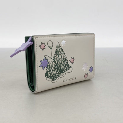 Gucci Wallet Leather Beige Multicolor Silver — view 2