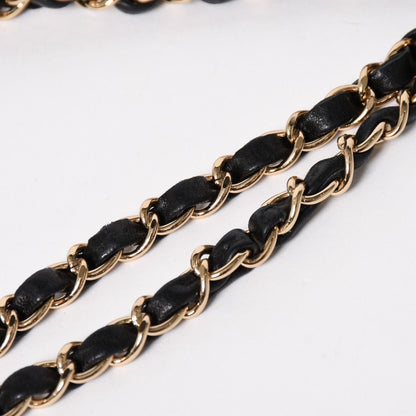 Chanel Quilted 23 Double Flap Chain Shoulder Bag CC Logo Lambskin Black — view 6