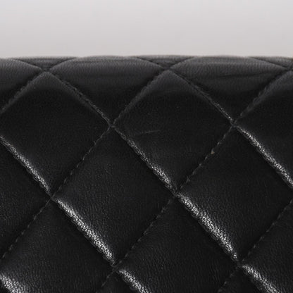 Chanel Quilted 23 Double Flap Chain Shoulder Bag CC Logo Lambskin Black — view 8
