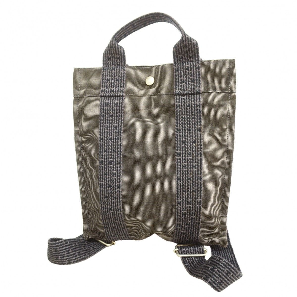 Hermes Backpack Her Line a Dos PM Canvas Gray Silver