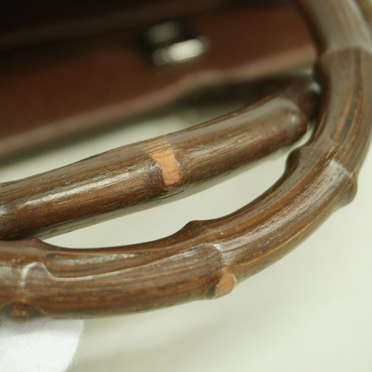 Gucci Handbag Bamboo 002 Leather Brown Silver — view 7