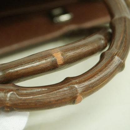 Gucci Handbag Bamboo 002 Leather Brown Silver — view 7