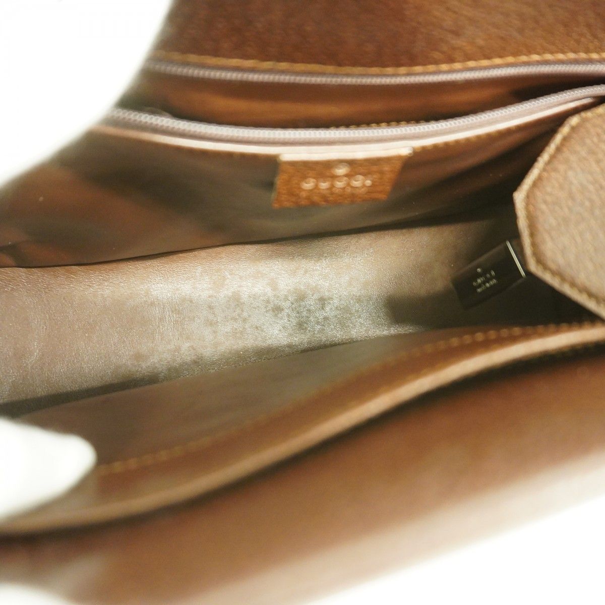 Gucci Handbag Bamboo 002 Leather Brown Silver — view 4