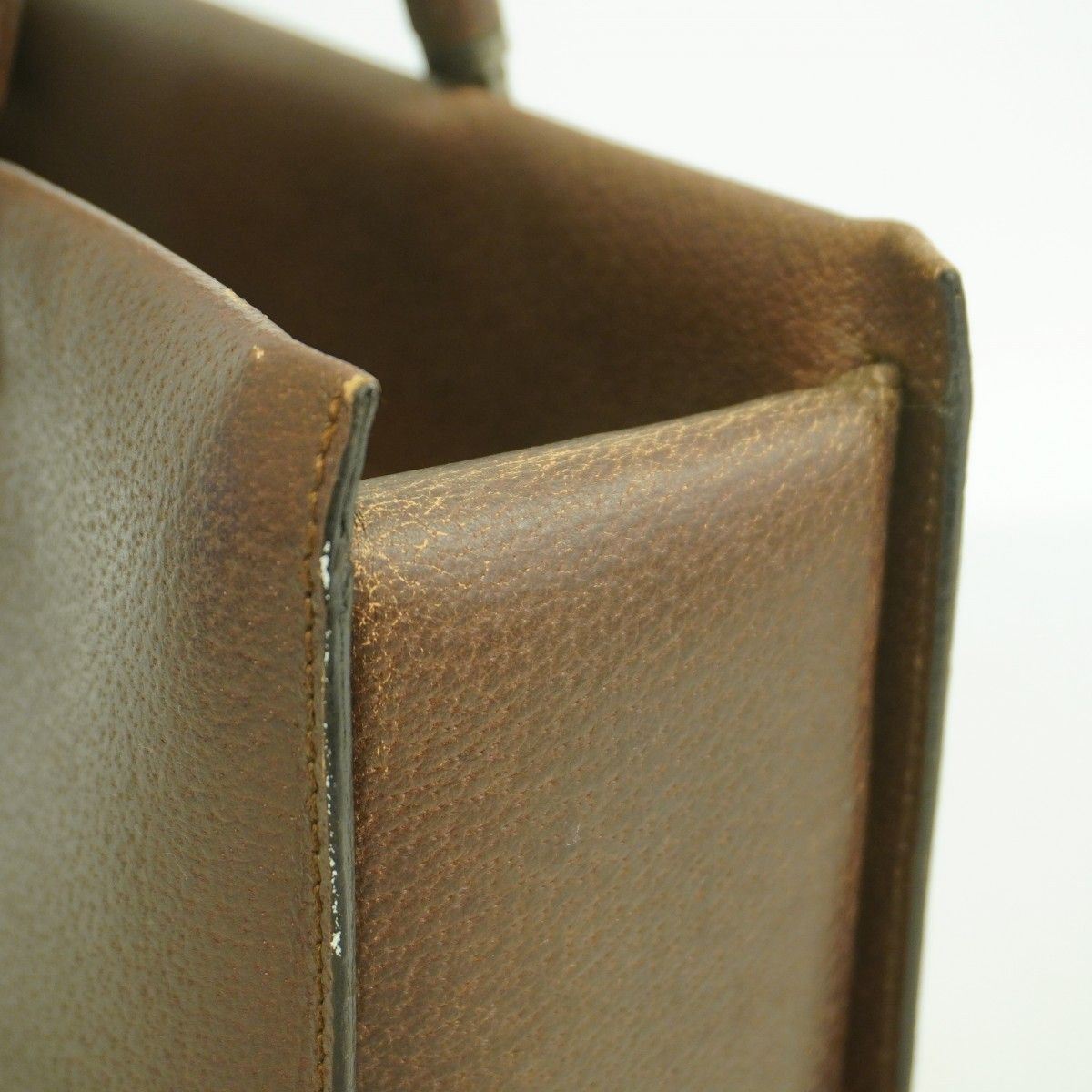 Gucci Handbag Bamboo 002 Leather Brown Silver — view 6