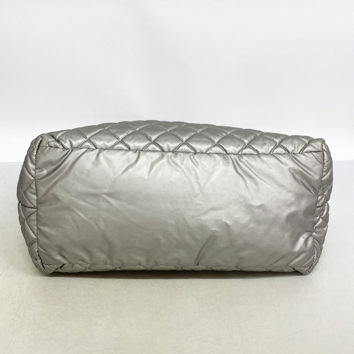 Chanel Tote Nylon Gray Silver — view 3
