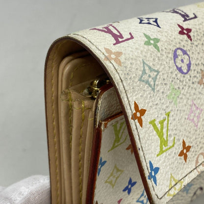Louis Vuitton Tri Foldwallet Monogram Multicolor Portefeuille Blanc Wallet — view 7