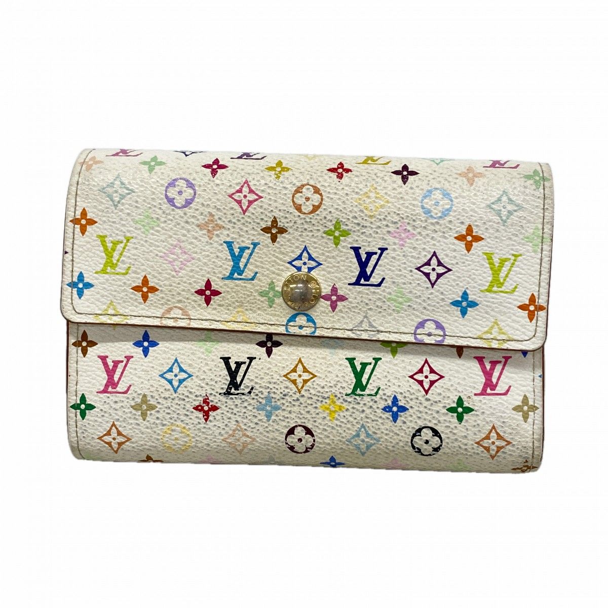 Louis Vuitton Tri Foldwallet Monogram Multicolor Portefeuille Blanc Wallet