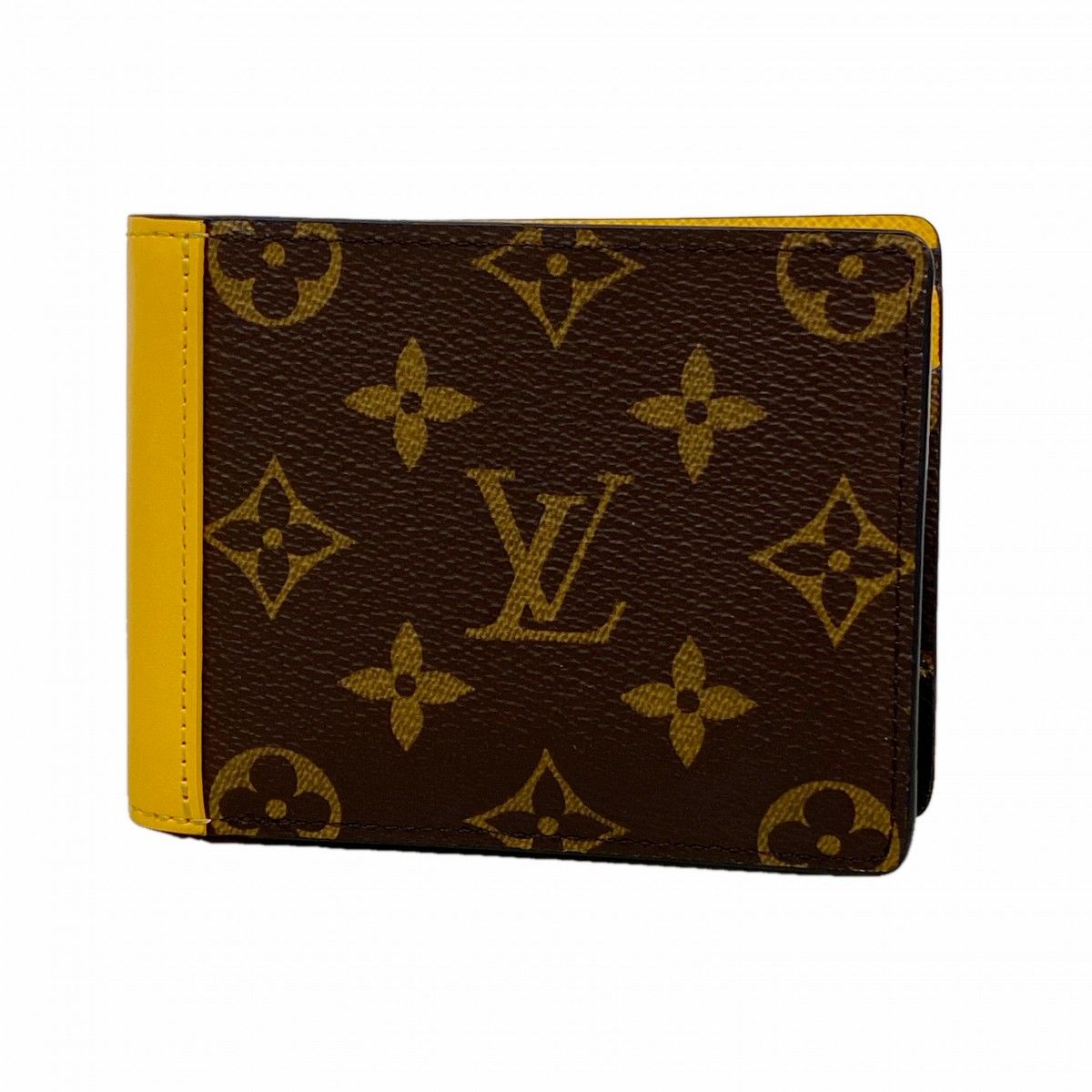 Louis Vuitton Wallet Monogram Macassar Portefeuille Multy Yellow