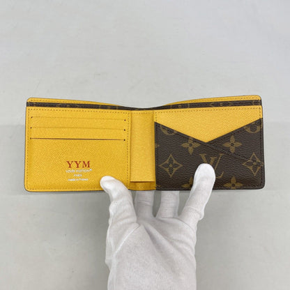 Louis Vuitton Wallet Monogram Macassar Portefeuille Multy Yellow — view 3