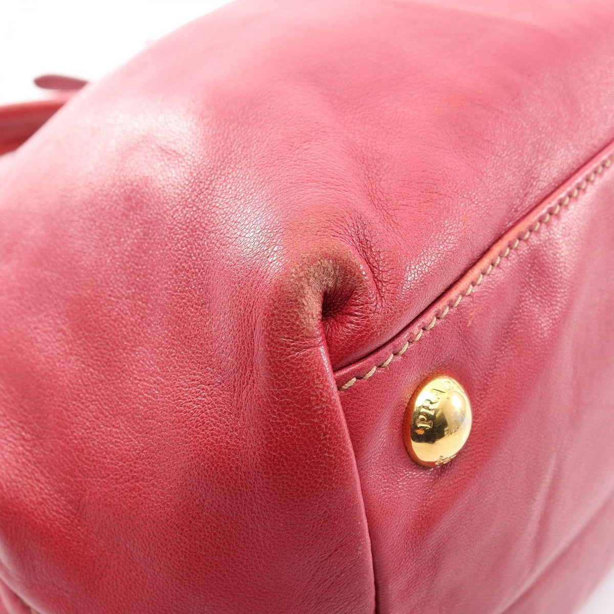 Prada Handbag Nappa Fiocco 2-Way Pink Leather Ribbon Shoulder — view 5