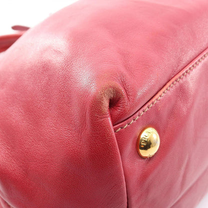 Prada Handbag Nappa Fiocco 2-Way Pink Leather Ribbon Shoulder — view 5
