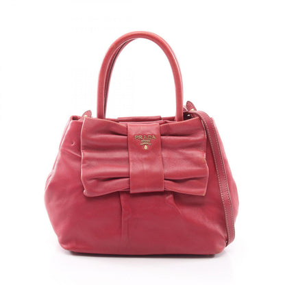 Prada Handbag Nappa Fiocco 2-Way Pink Leather Ribbon Shoulder