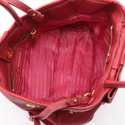 Prada Handbag Nappa Fiocco 2-Way Pink Leather Ribbon Shoulder — view 3