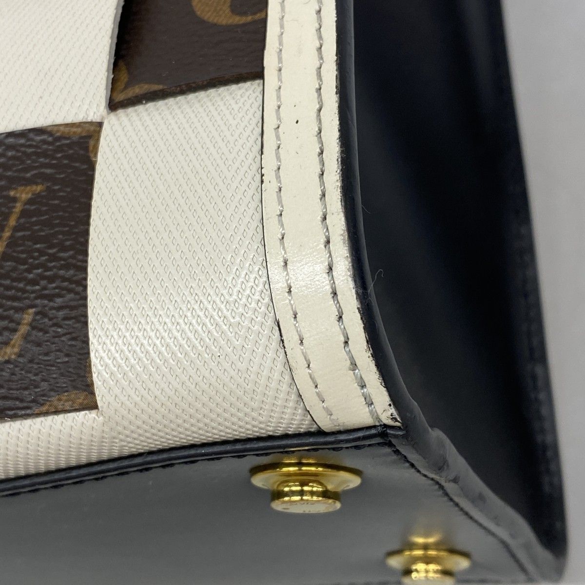 Louis Vuitton Handbag Monogram MM Ivory Brown Black 2-Way — view 7