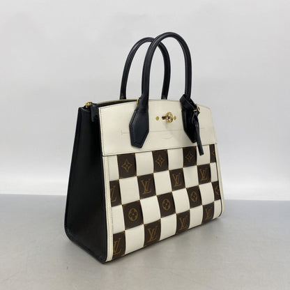 Louis Vuitton Handbag Monogram MM Ivory Brown Black 2-Way — view 2