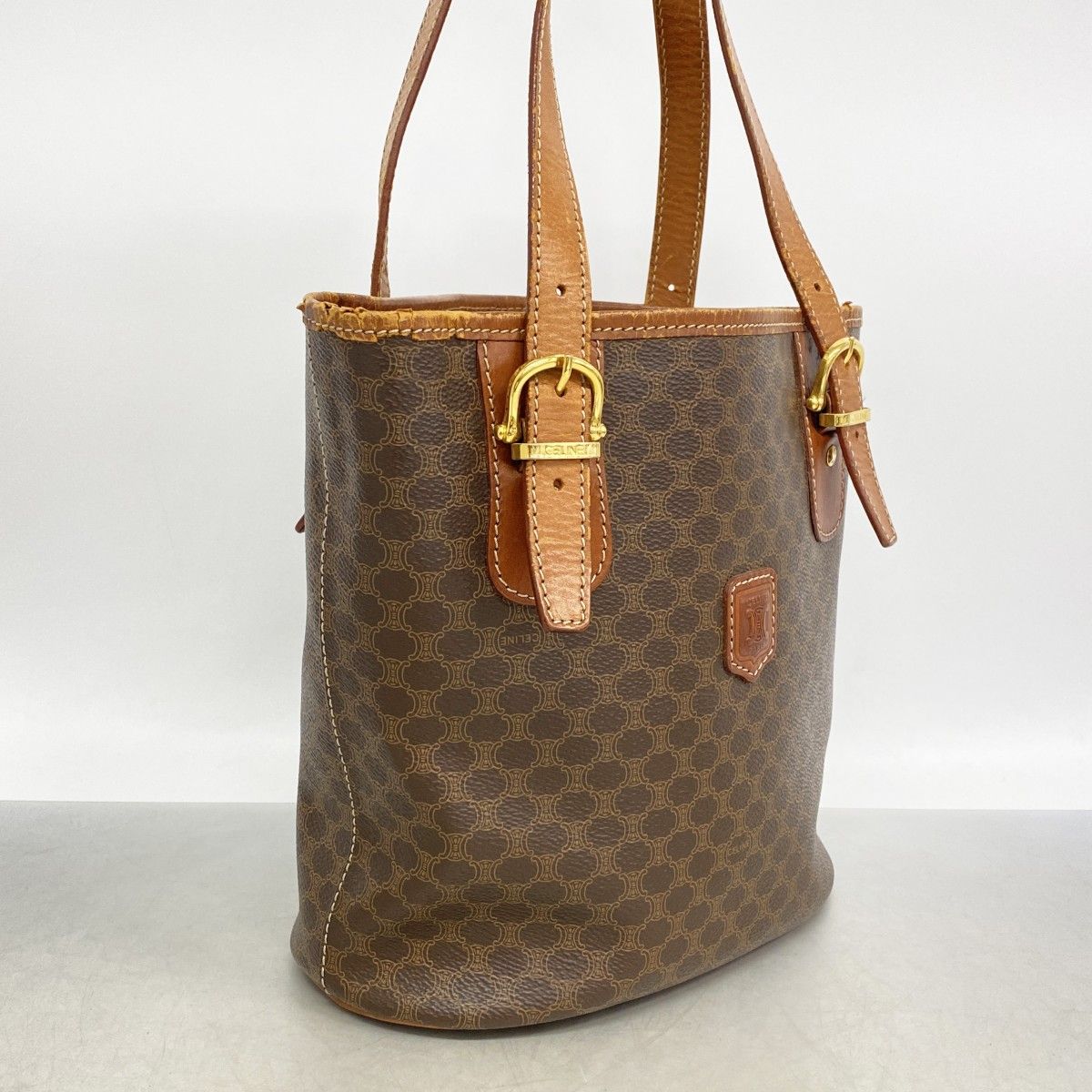 Celine Tote Macadam Brown Gold — view 2