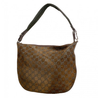 Gucci Shoulder Bag 001 Brown Silver