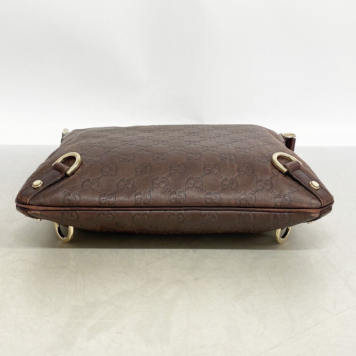 Gucci Shoulder Bag Guccissima Leather Brown Chien Panning Gold — view 3