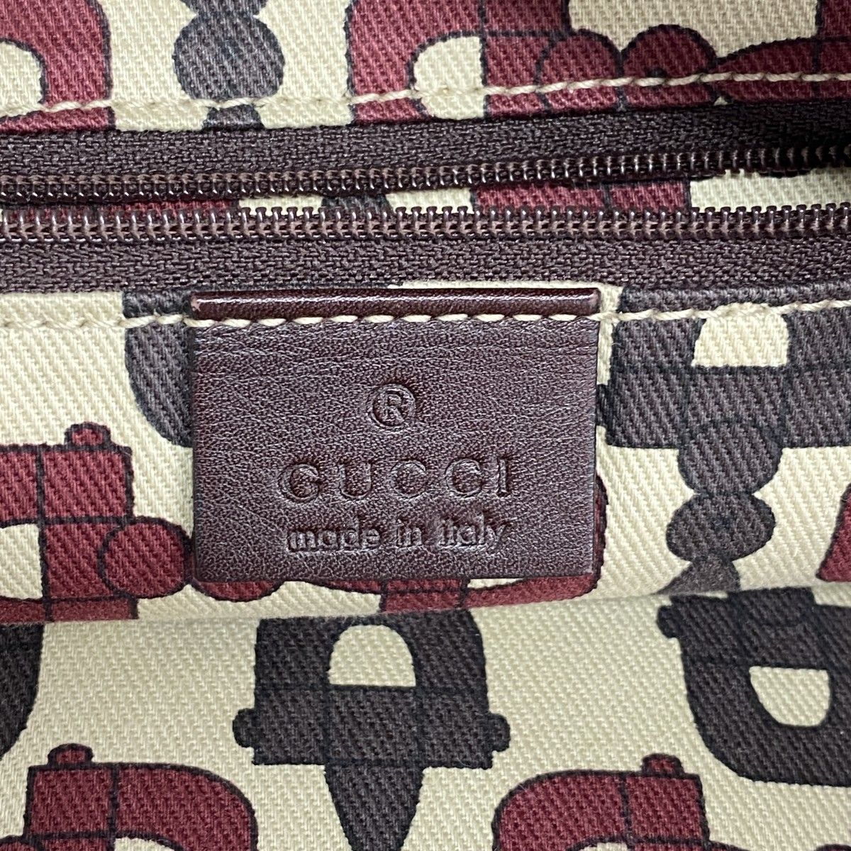 Gucci Shoulder Bag Guccissima Leather Brown Chien Panning Gold — view 5