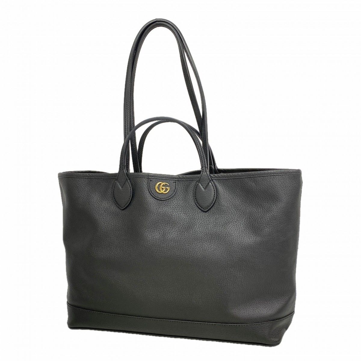 Gucci Tote GG Marmont Leather Black Gold 2-Way