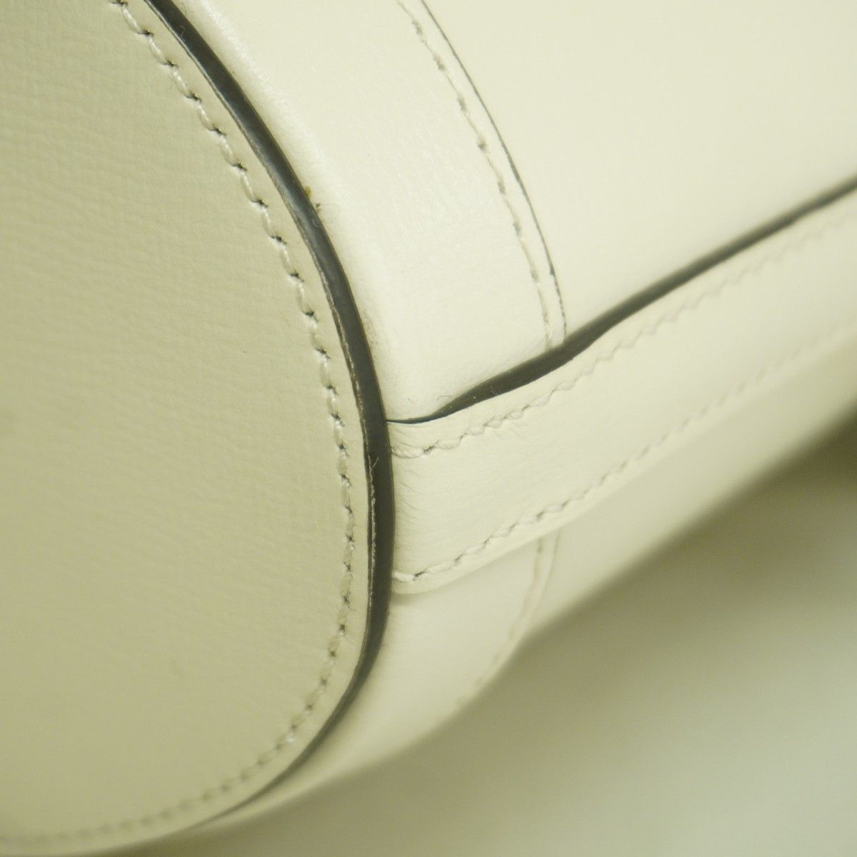 Gucci Shoulder Bag Horsebit Leather Ivory Gold — view 7