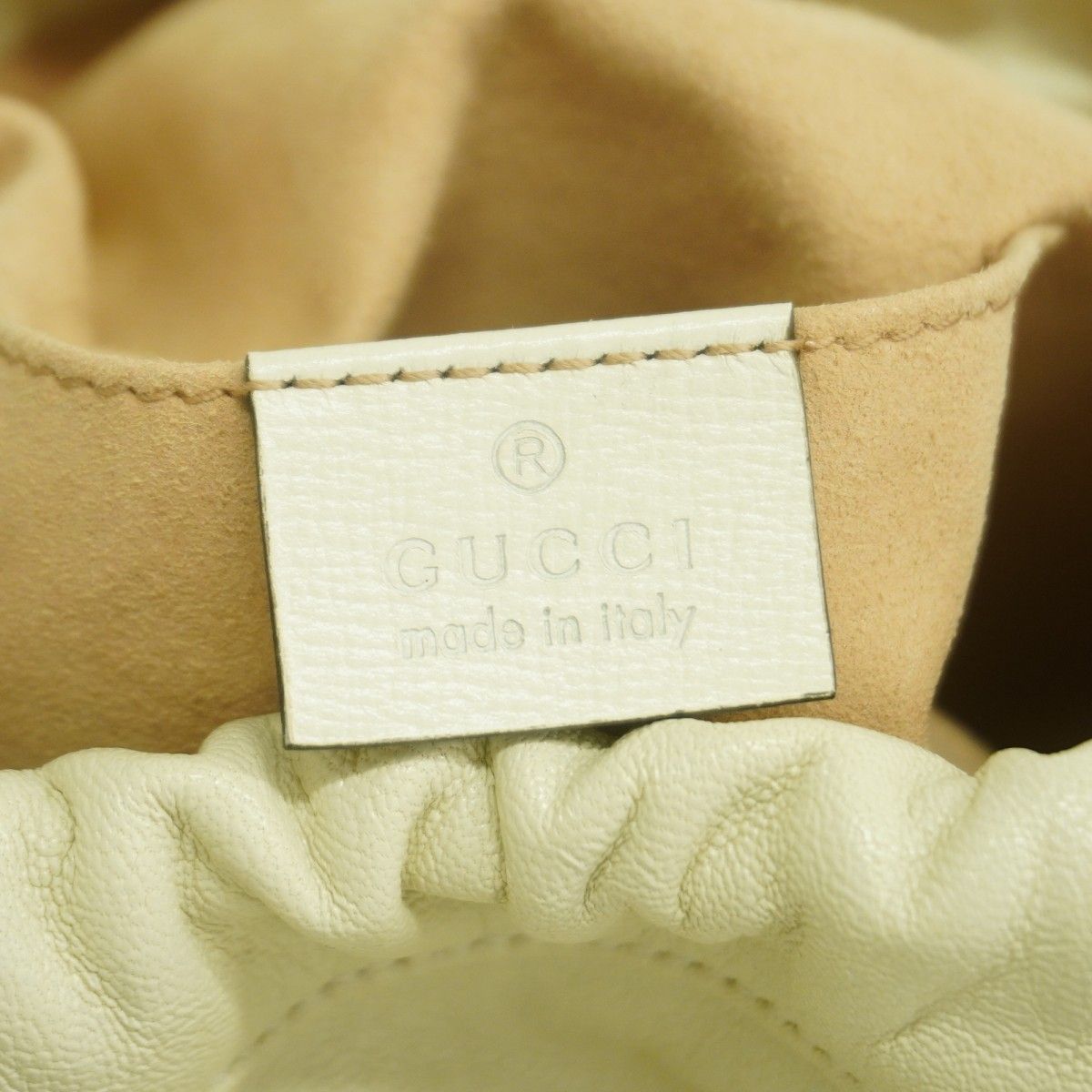 Gucci Shoulder Bag Horsebit Leather Ivory Gold — view 5