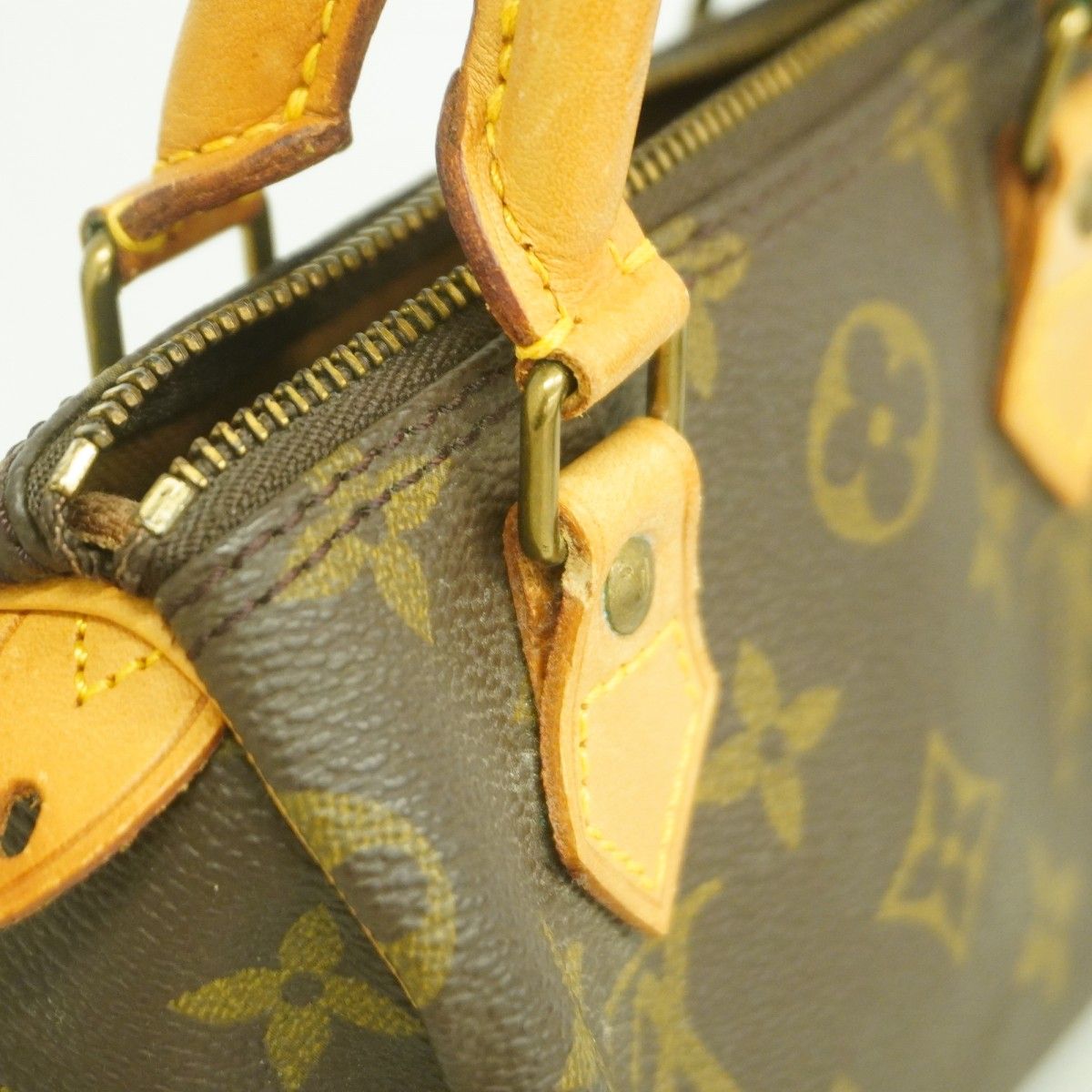 Louis Vuitton Handbag Monogram Mini Speedy Brown 2-Way — view 8