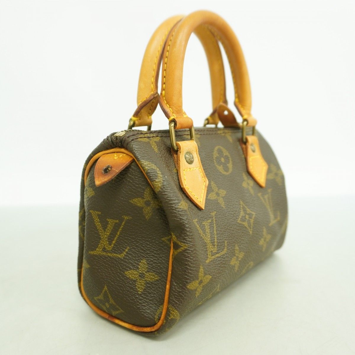 Louis Vuitton Handbag Monogram Mini Speedy Brown 2-Way — view 2