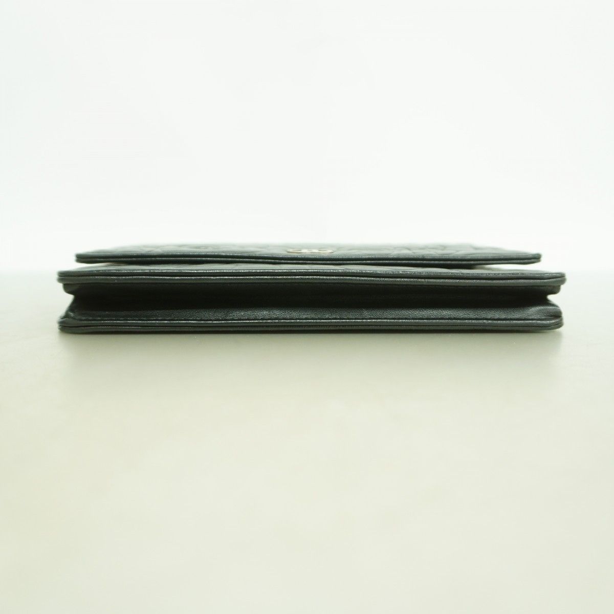 Chanel Shoulder Bag Camellia Lambskin Black Silver — view 3