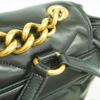 Gucci Backpack GG Marmont Leather Black Gold — view 7