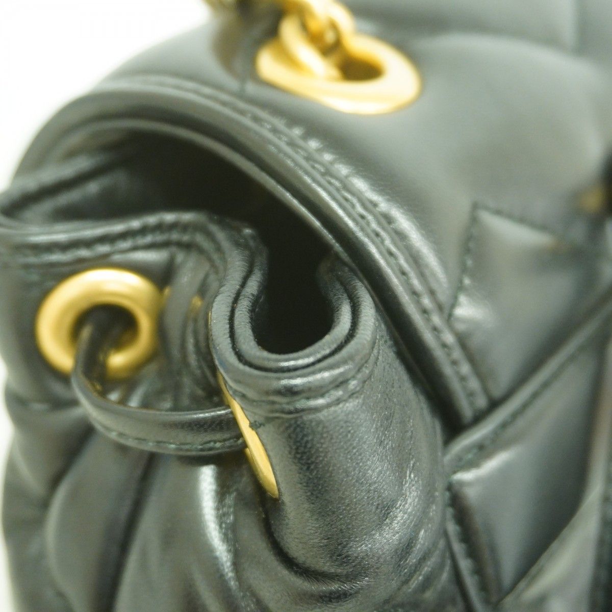 Gucci Backpack GG Marmont Leather Black Gold — view 8