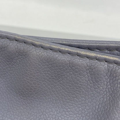 Chanel Chain Tote Quilted Caviar Leather Blue Gray Silver — view 7