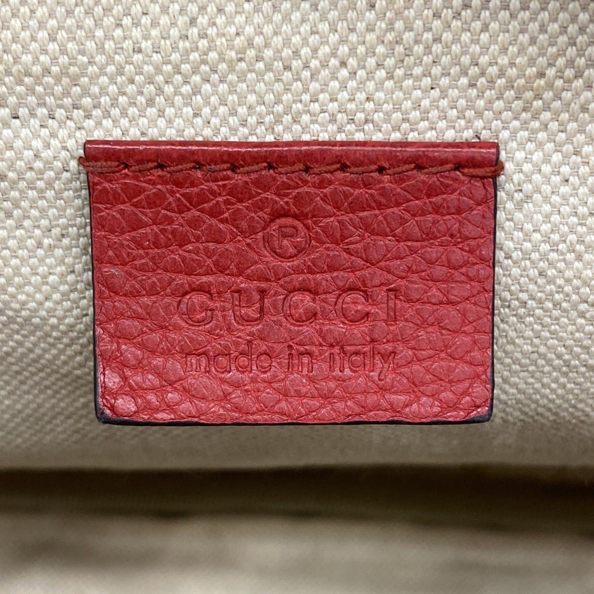 Gucci Waist Bag Leather Red Gold — view 5