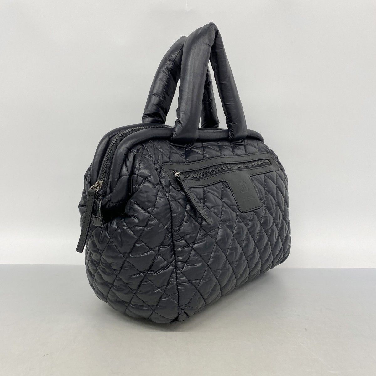 Chanel Handbag Nylon Black Silver — view 2