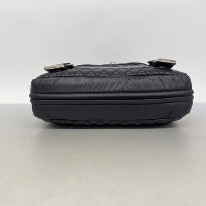 Chanel Shoulder Bag Nylon Black Silver — view 3