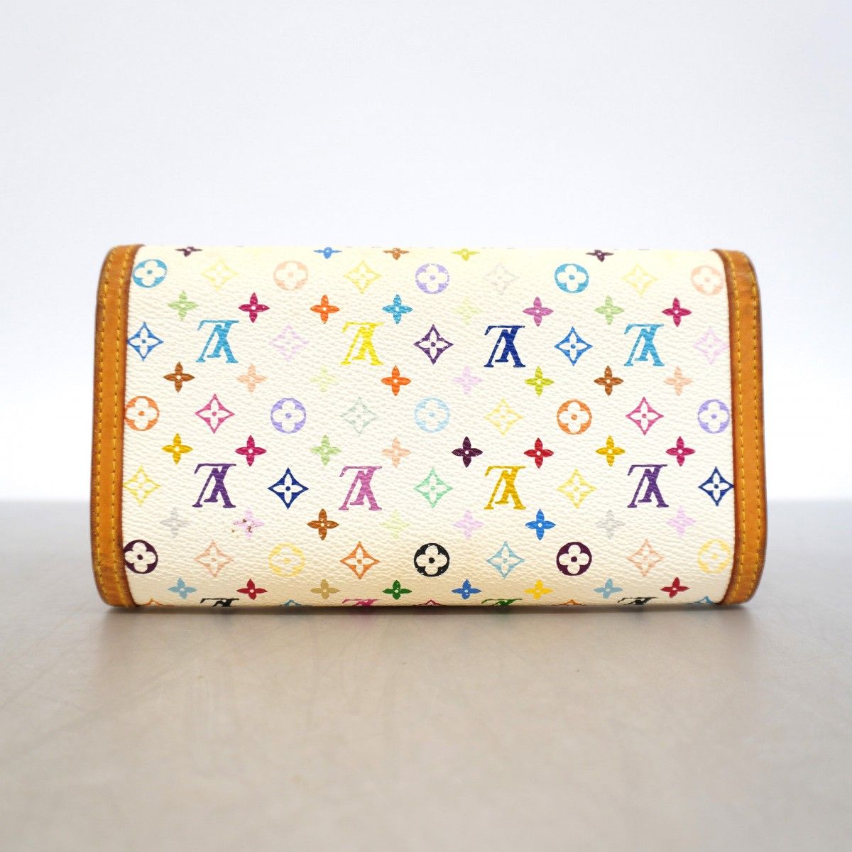 Louis Vuitton Tri Foldlong Wallet Monogram Multicolor Blanc — view 9
