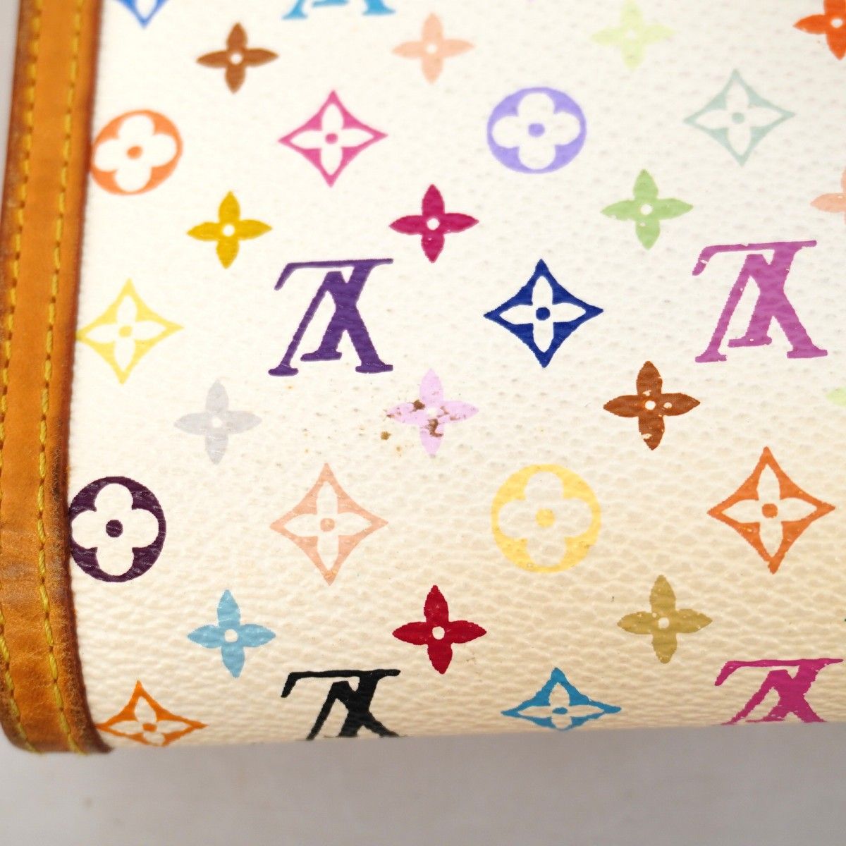 Louis Vuitton Tri Foldlong Wallet Monogram Multicolor Blanc — view 8