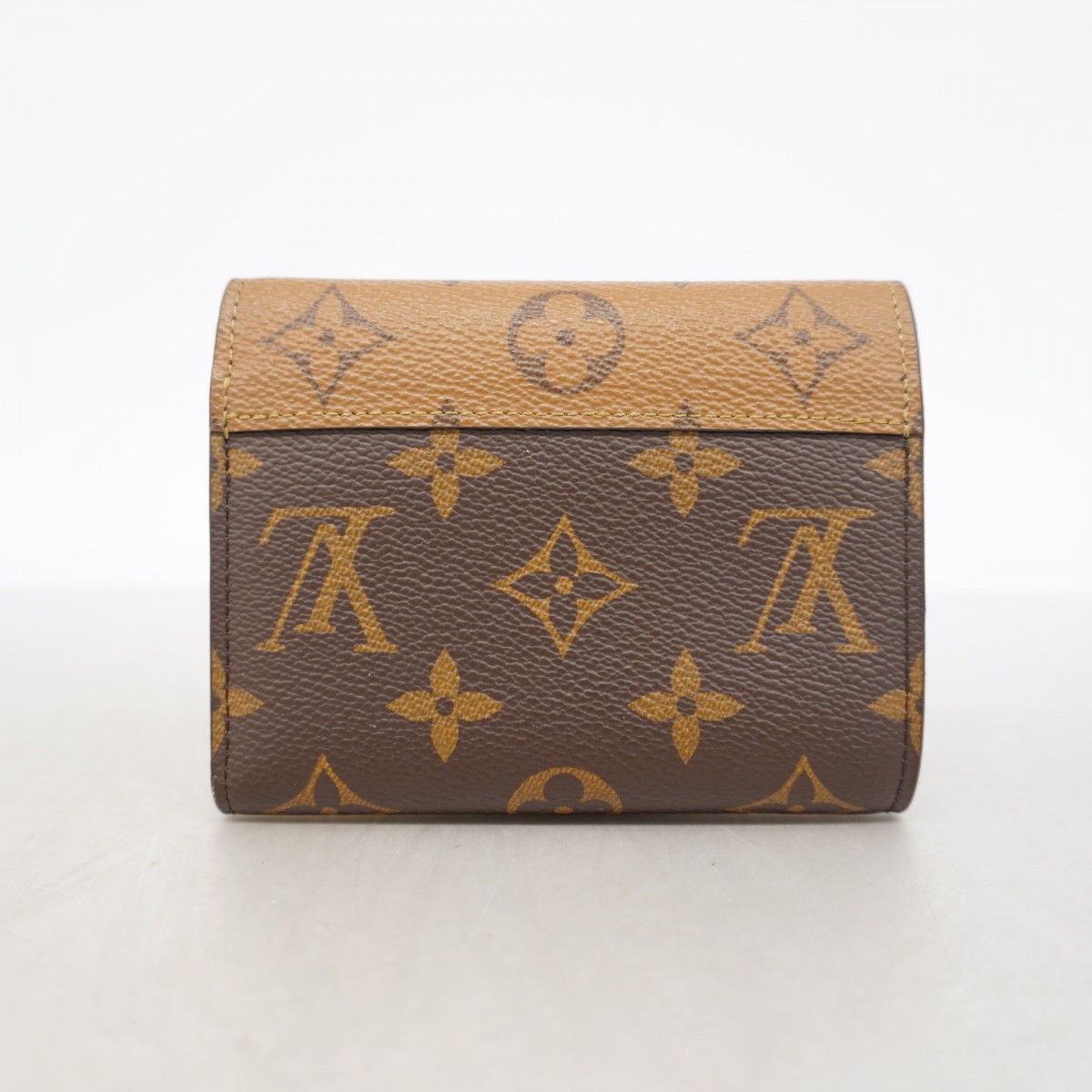 Louis Vuitton Tri Foldwallet Monogram Reverse Portefeuille Victorine Brown — view 8