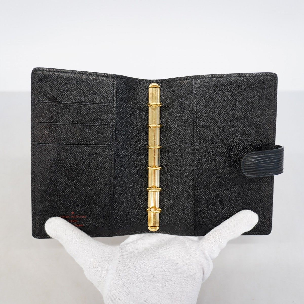 Louis Vuitton Notebook Cover Epi Agenda PM Noir — view 3