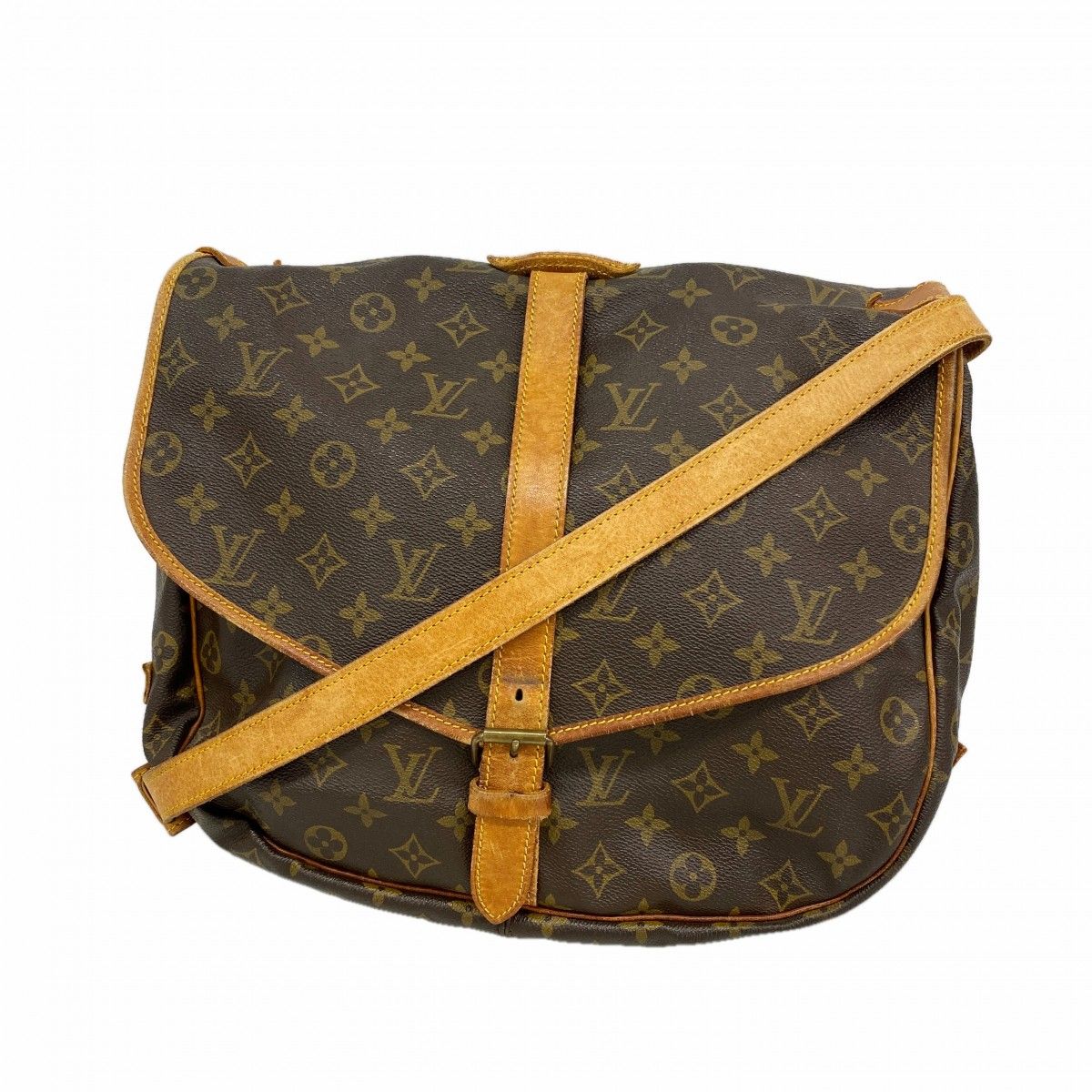 Louis Vuitton Shoulder Bag Monogram Saumur 35 Brown