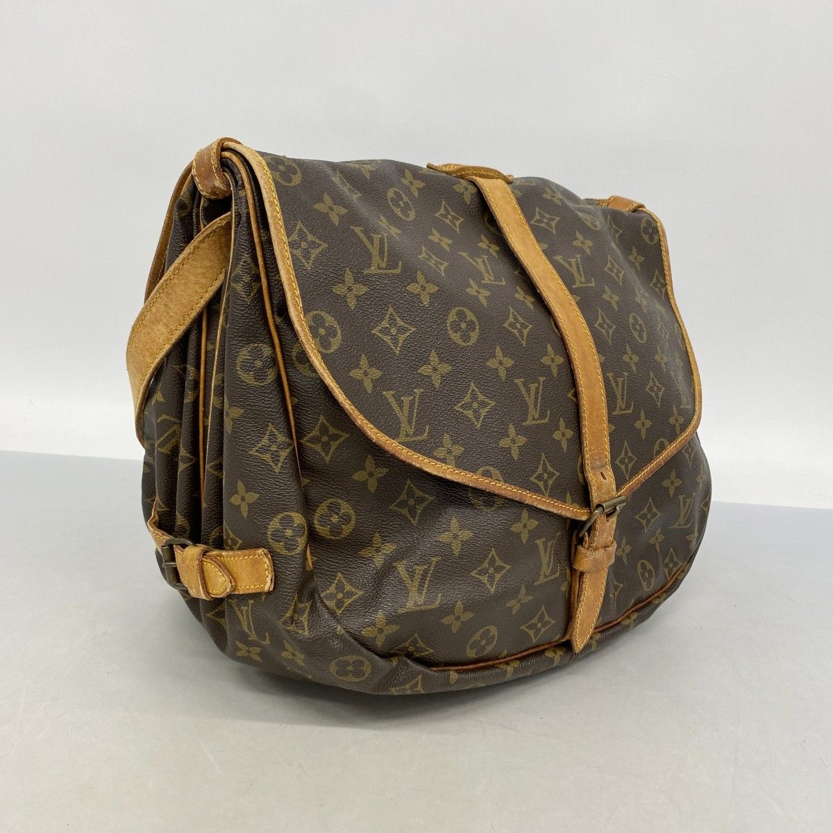 Louis Vuitton Shoulder Bag Monogram Saumur 35 Brown — view 2