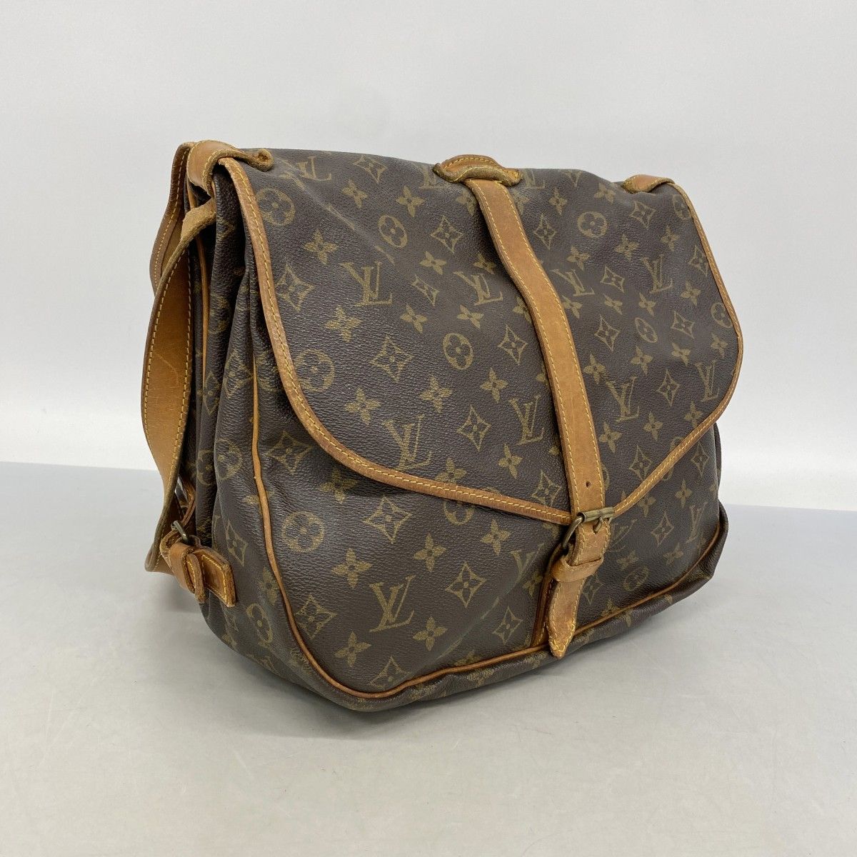 Louis Vuitton Shoulder Bag Monogram Saumur 35 Brown — view 2