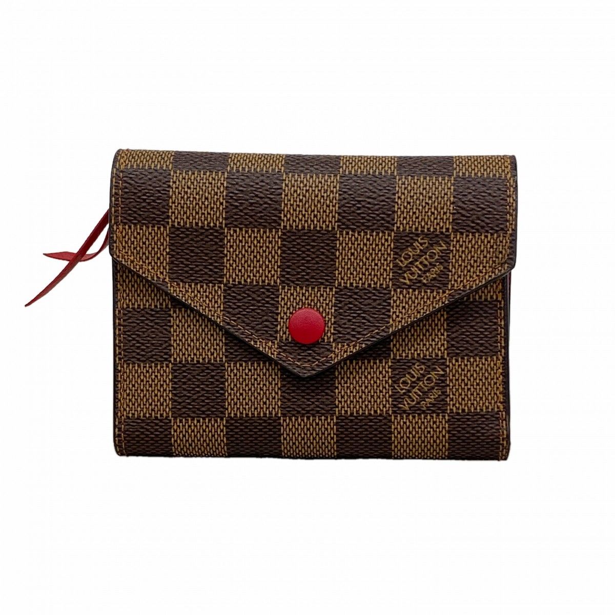 Louis Vuitton Tri Foldwallet Damier Portefeuille Victorine Ebenuladies Wallet