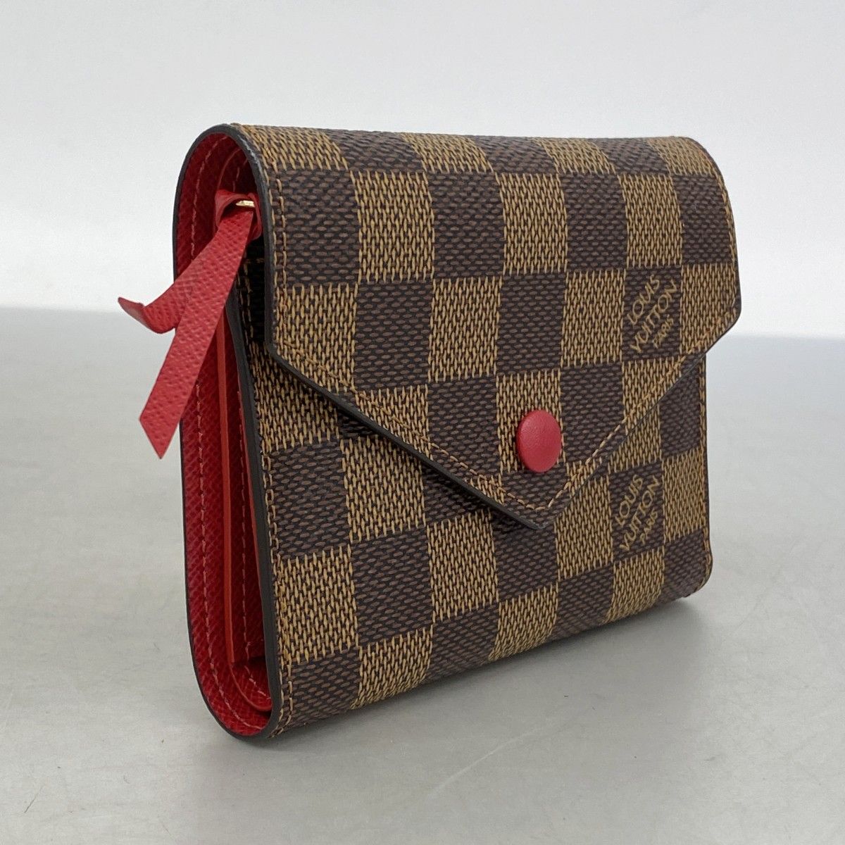 Louis Vuitton Tri Foldwallet Damier Portefeuille Victorine Ebenuladies Wallet — view 2
