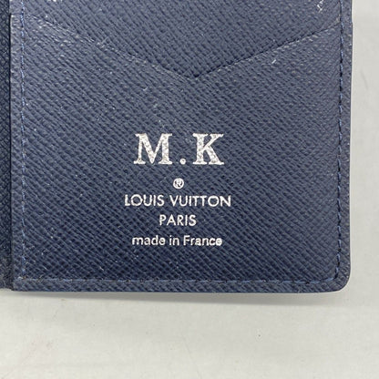 Louis Vuitton Card Case Taiga Organizer de Poche Blue — view 4