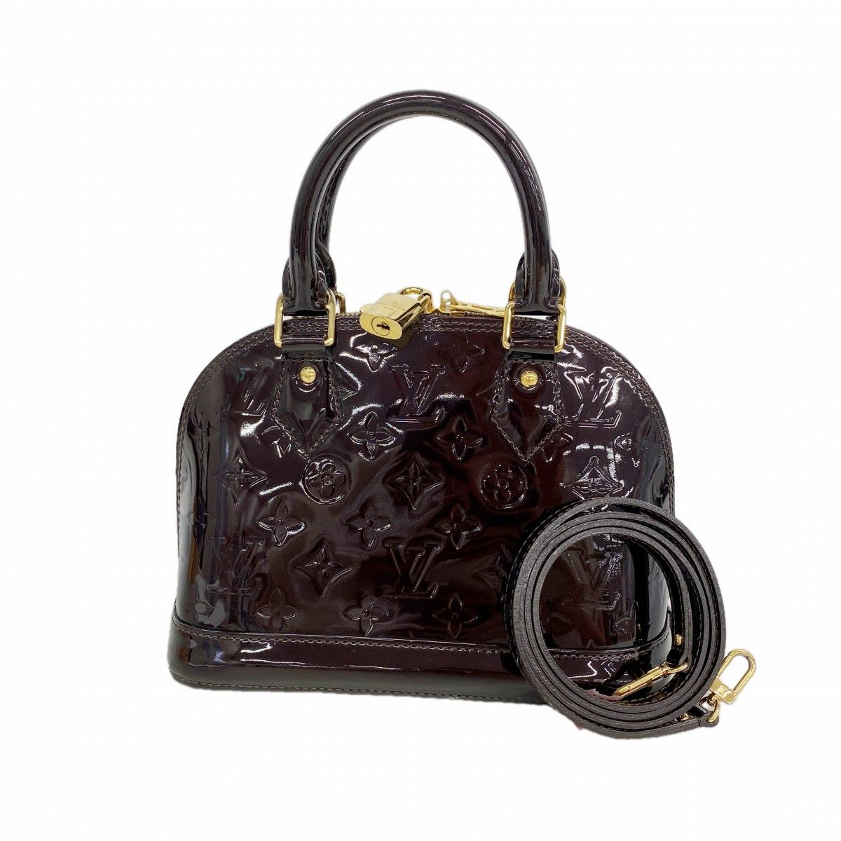 Louis Vuitton Handbag Vernis Alma BB Amarante 2-Way
